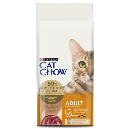 Сухой корм Cat Chow для взрослых кошек, с уткой  Превью