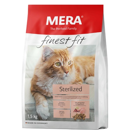 Сухой корм Mera Finest Fit Sterilized для стерилизованных кошек с курицей - 1,5 кг Основное Превью