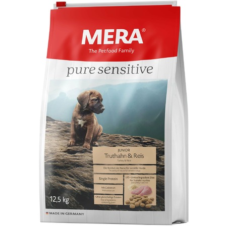 Сухой корм Mera Pure Sensitive Junior Truthahn & Reis для щенков с индейкой и рисом Основное Превью