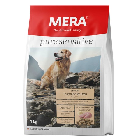 Сухой корм Mera Pure Sensitive Senior Truthahn & Reis для пожилых собак с индейкой и рисом - 1 кг Основное Превью