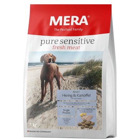 Сухой корм Mera Рure Sensitive Adult Hering & Kartoffel для взрослых собак с сельдью и картофелем - 1 кг Основное Превью
