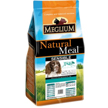 Сухой корм Meglium Sensible для взрослых собак с чувствительным пищеварением с ягненком и рисом - 3 кг Основное Превью