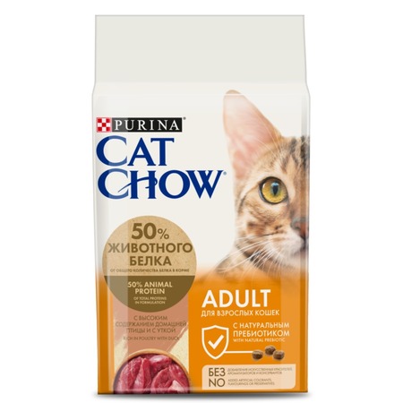 Сухой корм Cat Chow для взрослых кошек, с высоким содержанием домашней птицы - 1,5 кг Основное Превью